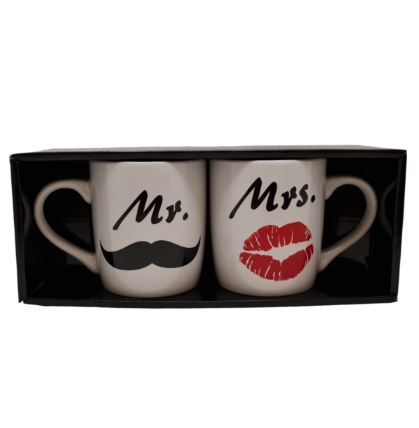 Puodelių rinkinys Jam ir Jai “Mr&Mrs”