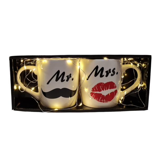 Puodelių rinkinys Jam ir Jai “Mr&Mrs”