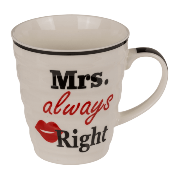 Puodelių rinkinys Jam ir Jai “Mr&Mrs always right”