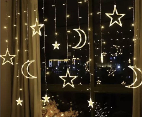 138 LED girlianda "Dangaus kūnai" (šiltai balta)