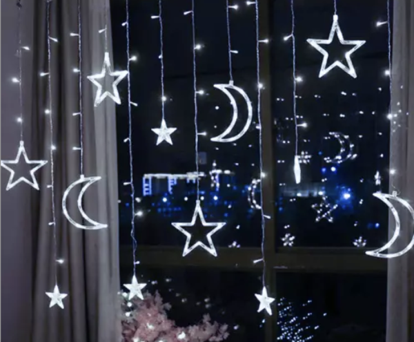 138 LED girlianda "Dangaus kūnai" (šaltai balta)