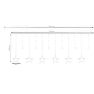 138 LED girlianda - užuolaida 
