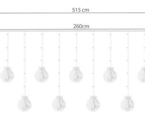 108 LED girlianda - užuolaida "BURBULAI"