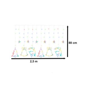 138 LED girlianda - užuolaida 